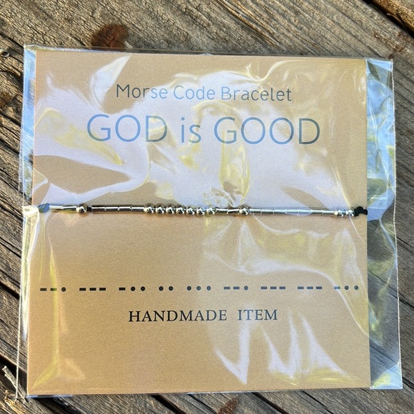 “God is Good” Morse Code Handmade Bracelet - Picture 4 of 5